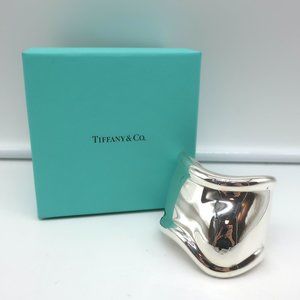 TIFFANY & CO. ELSA PERETTI MEDIUM BONE CUFF STERLING SILVER LEFT WRIST size M